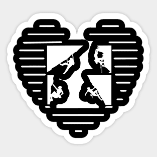 Rock climbing boulder climbers Sticker